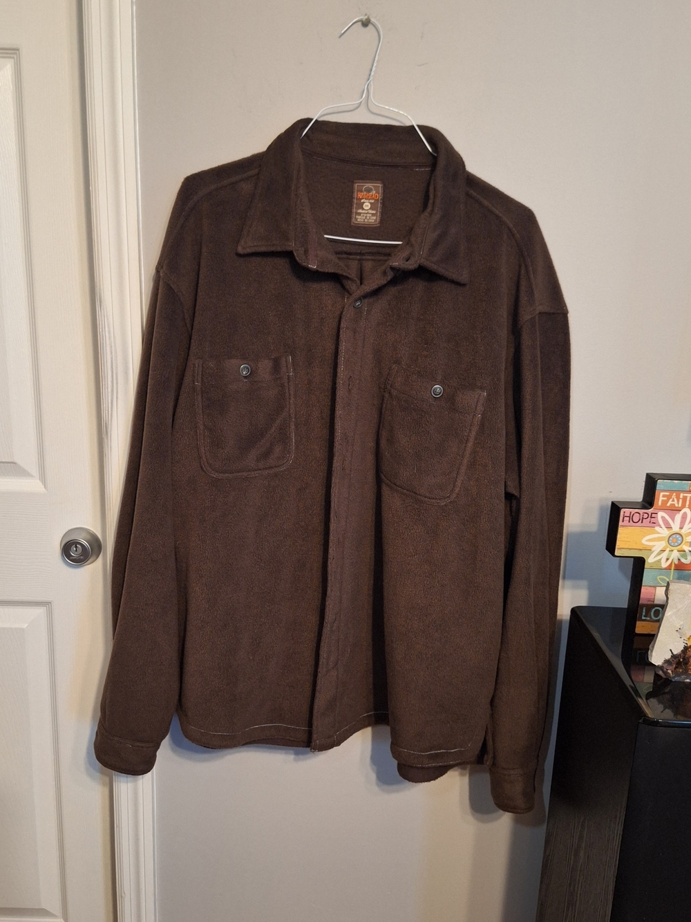 RedHead Men's Dark Brown Lightweight Fleece Shirt Jacket Shacket